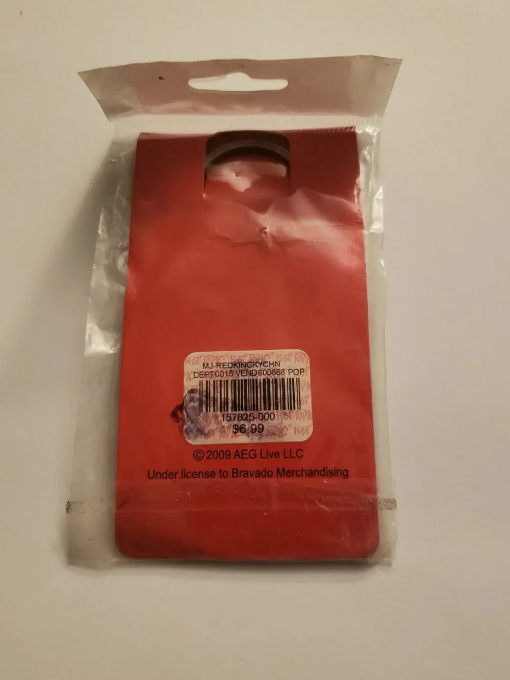 2009 Michael Jackson King of Pop Keychain Key Ring Music Ephemera AEG Live NWT